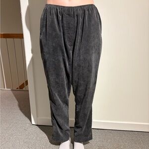 Charcoal Gray Corduroy Casual Pants